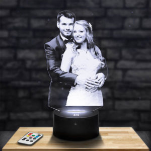 lampe photo personnalisee decoupe des contours