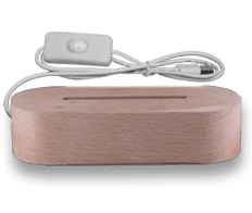 Base ovale in legno massiccio luce bianca (18€)