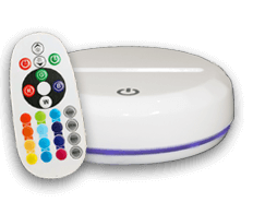 Base Premium Bianca LED 16 colori + telecomando (23 €)