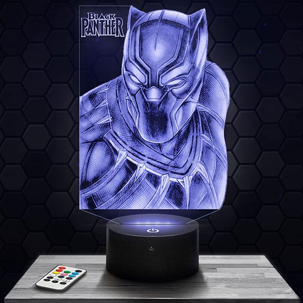 lampe-3d-black-panther Lampe 3D Black Panther avec socle au choix !