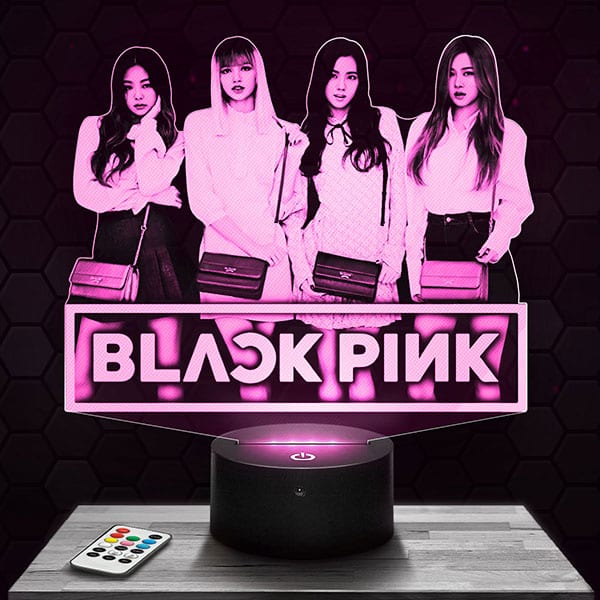 lampe-3d-black-pink Lampe 3D Black Pink avec socle au choix !