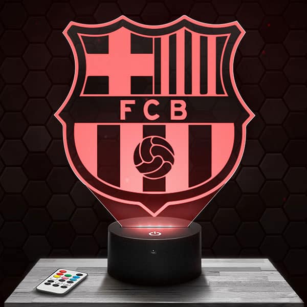 lampe-3d-fc-barcelone Lampe 3D Logo FCB Barcelone avec socle au choix !
