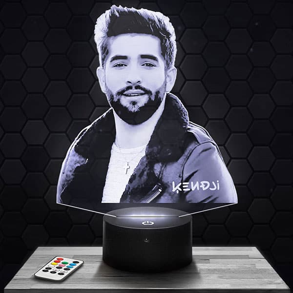 lampe-3d-kendji-girac Lampe 3D Kendji Girac avec socle au choix !