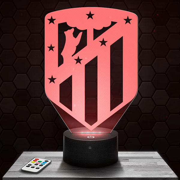 lampe-3d-logo-atletico-madrid Lampe 3D Logo Atletico Madrid avec socle au choix !