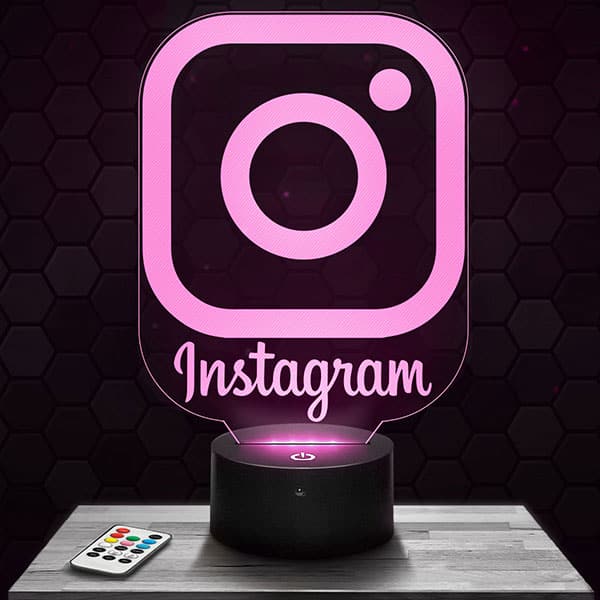 lampe-3d-logo-instagram Lampe 3D Logo Instagram avec socle au choix !
