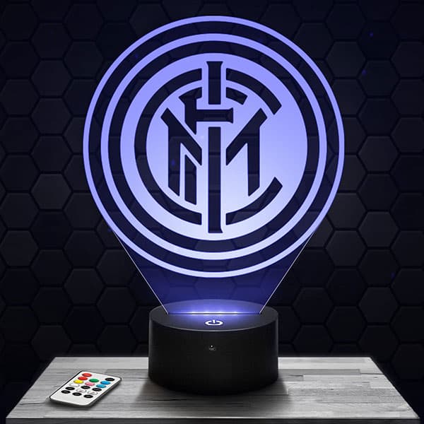 lampe-3d-logo-inter-milan Lampe 3D Logo Inter Milan avec socle au choix !