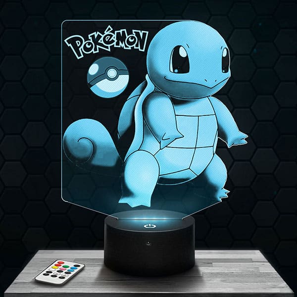 lampe-3d-pokemon-carapuce Lampe 3D Carapuce Pokémon avec socle au choix !
