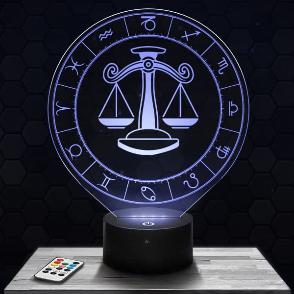 lampe-3d-signe-astrologique-balance Lampe 3D Signe Astrologique - Balance avec socle au choix !