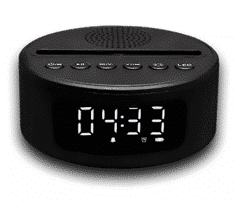 Base di fascia alta LED 7 colori Altoparlante Bluetooth / Orologio Sveglia Nero (38€)
