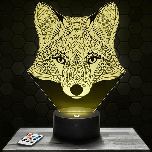 lampe-3d-renard-mandala