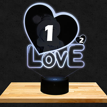 Lampada Personalizzata Cuore Love